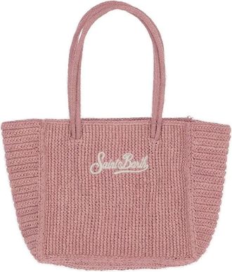MC2 Saint Barth Medium Woven Tote Bag in Dusty Rose