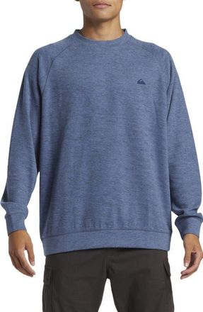 Quiksilver Raglan Sleeve Sweatshirt in Nebulas Blue Heather at Nordstrom, Size Xx-Large
