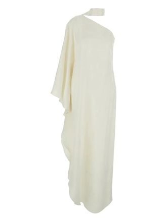 Taller Marmo Ubud one-shoulder midi dress - women - Acetate/Viscose - 40 - Neutrals