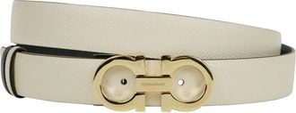 Ferragamo Gancini Riem - Dames - Riemen - Beige - 100 CM - Accessoires