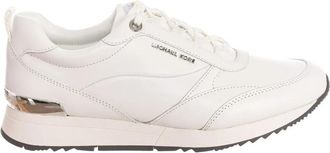 Michael Kors Rode Ronde Neus Sneakers - Dames - Sneakers - Wit - 41 EU - Leer - Schoenen