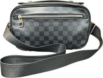 Louis Vuitton Black Gray Pvc Messenger Bag (Pre-Owned)
