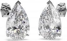 Allurez 1.50ct Pear-Cut Moissanite Stud Earrings 14kt White Gold (F-G, VVS1)