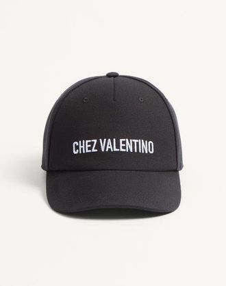 Valentino Garavani Chez Valentino Cotton Baseball Cap With Embroidery