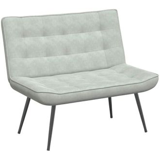 vidaXL Vidaxl - Banco De Terciopelo Gris Claro 110x74x84 Cm