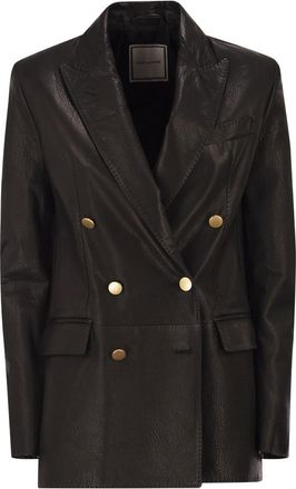 Tagliatore Womens Josie - Lambskin Jacket - Black Leather - Size EU 44 (Womens)