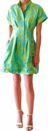 Finley James Bubble Mini Dress In Lime Green