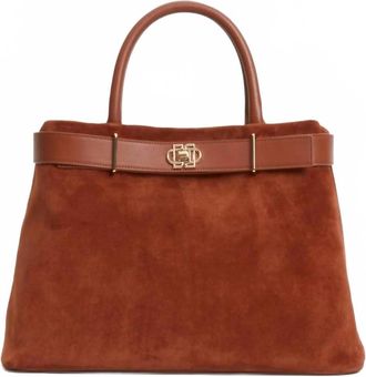 SIMKHAI Womens Roan Suede Top Handle Tote Bag In Sable