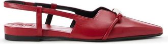 Iceberg Rode sandalen met bandje en spitse neus - Dames - Ballerinas - Rood - 36 EU - Schoenen