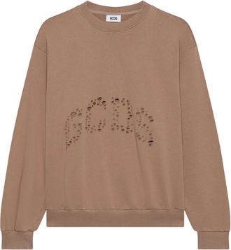 GCDS Gcds, Heren, Sweatshirts & Hoodies, Bruin, Maat: XS Katoen