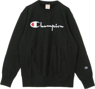 Champion Zwarte Lichtgewicht Crewneck Sweatshirt - Heren - Sweatshirts - Zwart - XL - Hoodies & sweatvesten