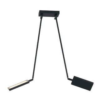 Netlighting BOOK LED 2 Light Semi Flush Light Black 2600lm 3200K 85x16x15200cm | Size: 85 x 16 x 15200 cm