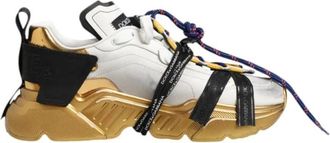 Dolce & Gabbana Kleurrijke Low Top Daymaster Sneakers - Heren - Sneakers - Wit - 41 1/2 EU - Schoenen