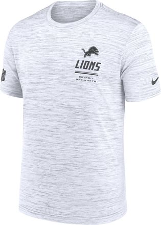 Nike Detroit Lions Sideline Team Issue Velocity Nike Mens Dri-FIT NFL T-Shirt in White | 02ER10A9J-7VD