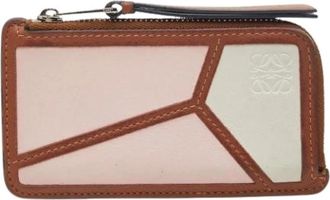 Loewe Pre-owned Card Case - Dames - Vintage Accessoires - Bruin - ONE Size - Leer - Vintage