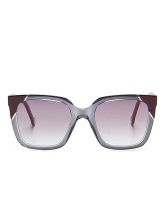 Carolina Herrera square-frame sunglasses - unisex - Acetate - 53 - Grey