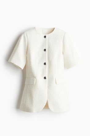 H&M Blazer aus Boucl&eacute; - White