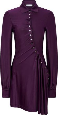Paco Rabanne Vestido Mini de Jersey Fruncido - Dresses - Mujer - P&uacute;rpura - S