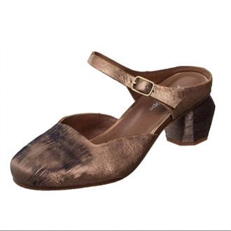 Antelope Womens Giselle Ankle Strap Block Heel In Bronze