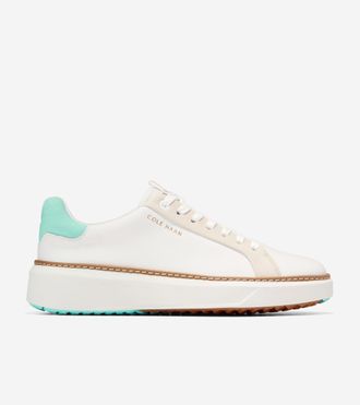 Cole Haan Womens GrandPr&oslash; Topspin Waterproof Golf Shoes - White Size 10.5