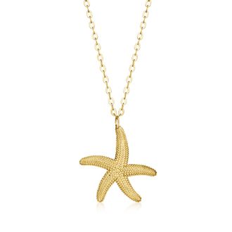Canaria Canaria Italian 10kt Yellow Gold Starfish Necklace