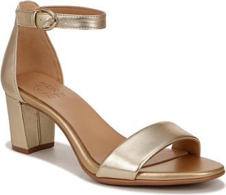 Naturalizer Vera Dress Heel Sandal Walking shoes with Contour+ technology for all-day comfort experience Wide Fit Dark Gold UK 4