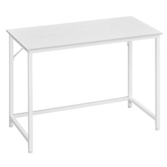 Vasagle Escritorio de 100x50x76 cm de metal de color blanco