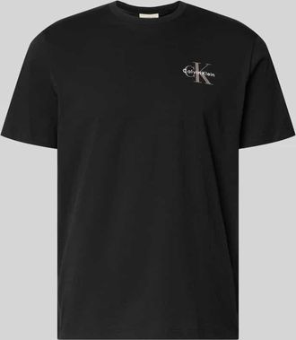 Calvin Klein Jeans T-Shirt mit Rundhalsausschnitt und Logo in Weiss, Gr&ouml;&szlig;e XXL