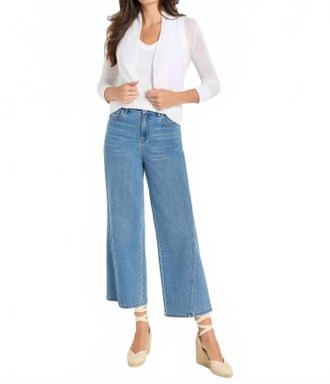 Nic+Zoe Lightweight Bolero Cardigan In Paper White
