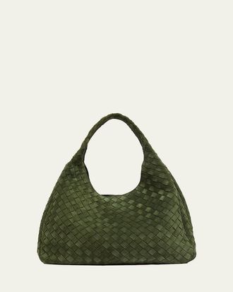 Bottega Veneta Campana Large Suede Shoulder Bag
