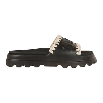 Mou Eva Onepiece Slide - Dames - Sandalen - Zwart - 40 EU - Schoenen