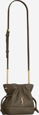 Saint Laurent Womens Mini Pochette Jamie Leather Pinecone Shoulder Bags