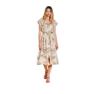 Mason's Yoko Dress - Dames - Shirt Kleedjes - Beige - XL - Linnen - Kleedjes