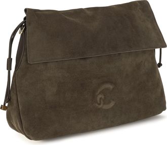 Coccinelle Womens Medium Lidia Shoulder Bag Fango-Fango Calf Leather Bos Taurus Fango/fango