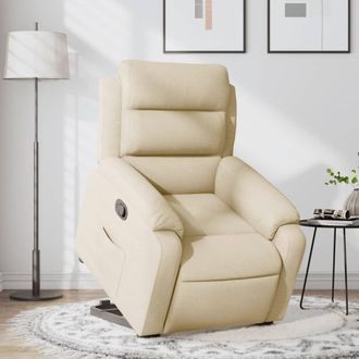 vidaXL Vidaxl - Sill&oacute;n Reclinable Elevable De Tela Color Crema