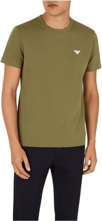 Emporio Armani T-shirt - Heren - T-shirts - Groen - L - Katoen - Tops