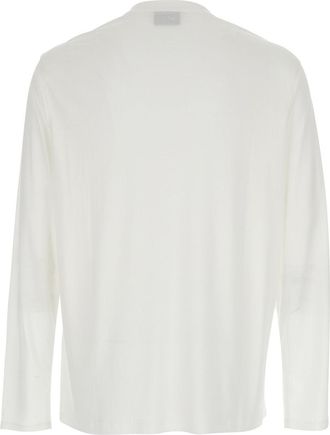 Emporio Armani Mens Crew Neck T-Shirt White Lyocell Cotton T-Shirts And Polos