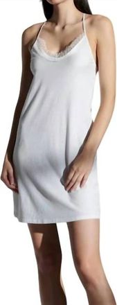 Skin Lace Sexy Slip Mini Dress In White