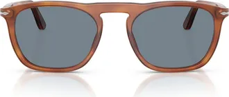 Persol Gae 55mm Square Sunglasses in Terra Di Siena/light Blue at Nordstrom