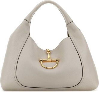 Gucci Light Grey Softbit Large Shoulder Bag