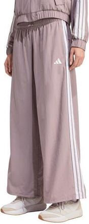 adidas 3-Stripe Wide Leg Track Pants in Preloved Fig/White at Nordstrom Rack, Size X-Large