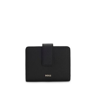 BOSS Leather wallet with logo lettering