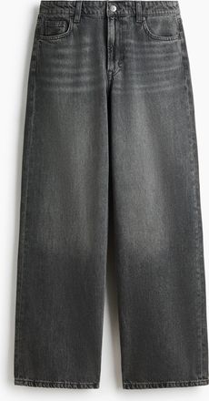 H&M Baggy Regular Waist Jeans - Denimgrau