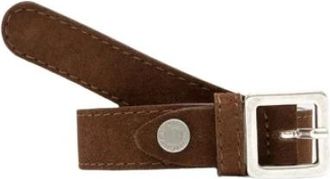 Gianni Chiarini Calf Suede Contrast-stitch Riem - Dames - Riemen - Bruin - ONE Size - Leer - Accessoires