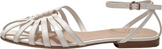 Cesare Gaspari Radiant Strap Flat Sandalen - Dames - Sandalen - Wit - 41 EU - Leer - Schoenen