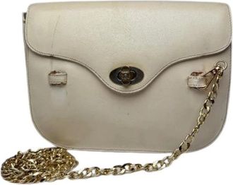 Celine Pre-owned Vintage Cross Body Bag - Dames - Vintage Schoudertas - Wit - ONE Size - Leer - Vintage