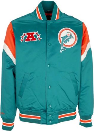 Mitchell & Ness Miami Dolphins NFL Bomberjack - Heren - Bomber jackets - Groen - M - Polyester - Jassen