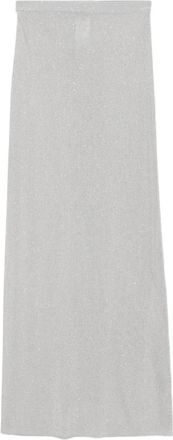 Tom Ford Micro Sequins Embellished Rib Lange Rok - Dames - Maxi Rokken - Grijs - S - Polyester - Rokken