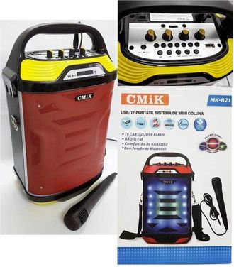 Trade Shop Trade Shop - Hifi Altoparlante Portatile Bluetooth Cassa Con Microfono Y Telecomand Mp3 Usb