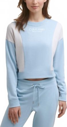 Calvin Klein Performance Colorblocked Sweatshirt In Aquatic